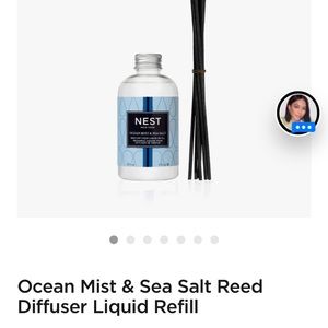 NIB Nest Ocean Mist & Sea Salt Reed Diffuser Liquid Refill and Reed Diffuser